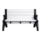 Bench-to-Table Modern Outdoor Patio Furniture Stool Chairs - Supports Up To 1400 lbs